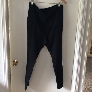 Black slim leg maternity dress pants